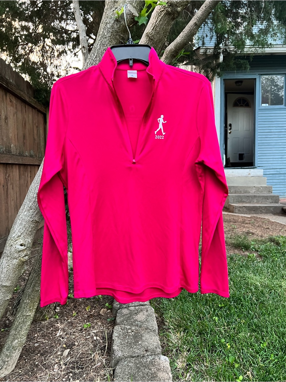 Hot Pink 1/4 Zip Athletic Pullover Longsleeve Ohio State Medical Run OSU 2022 M